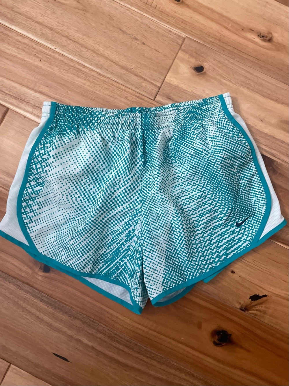 Nike Teal White Girls' Athletic Shorts